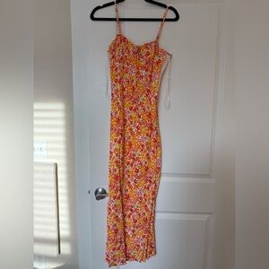 Floral Maxi Dress with Spaghetti Straps
